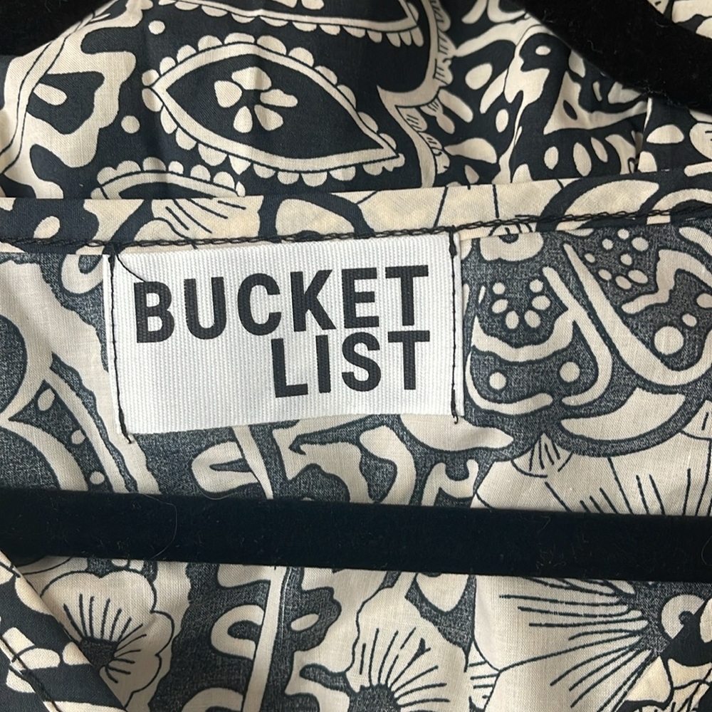 Bucket List paisley spring summer dress, cream and black new - Picture 7 of 7